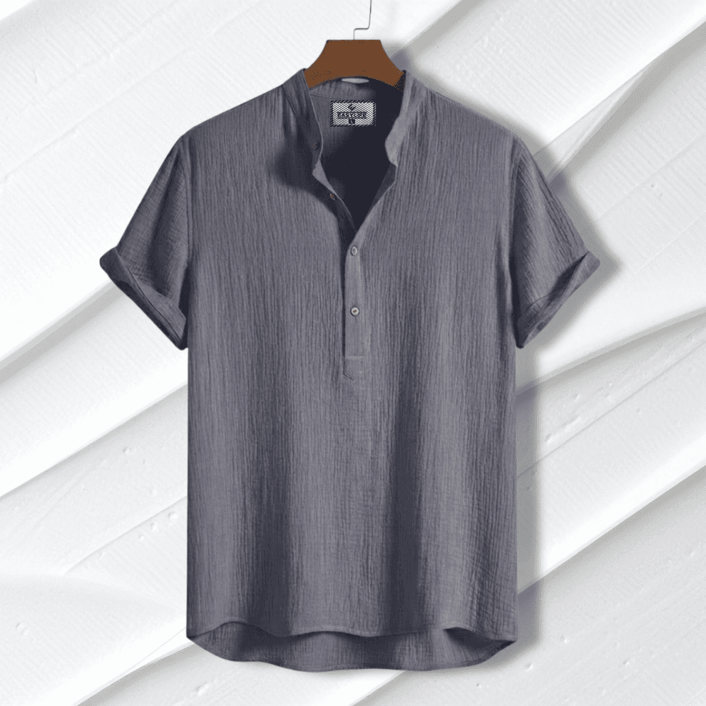 China Cotton Half Sleeve Katua - Ash